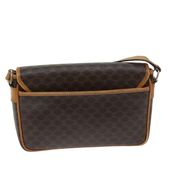 CELINE Macadam Canvas Shoulder Bag Pvc Brown - Picture 3 of 12